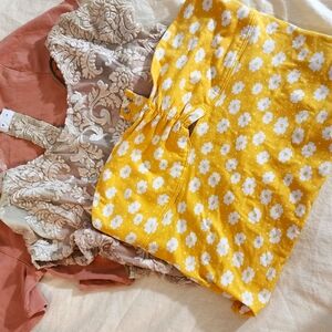 Floral Yellow Bodysuit Bundle Of 3